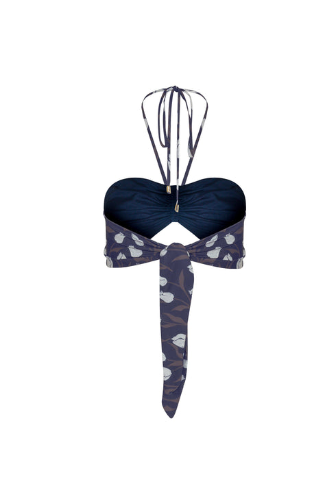 Secret Garden Crop Top Navy